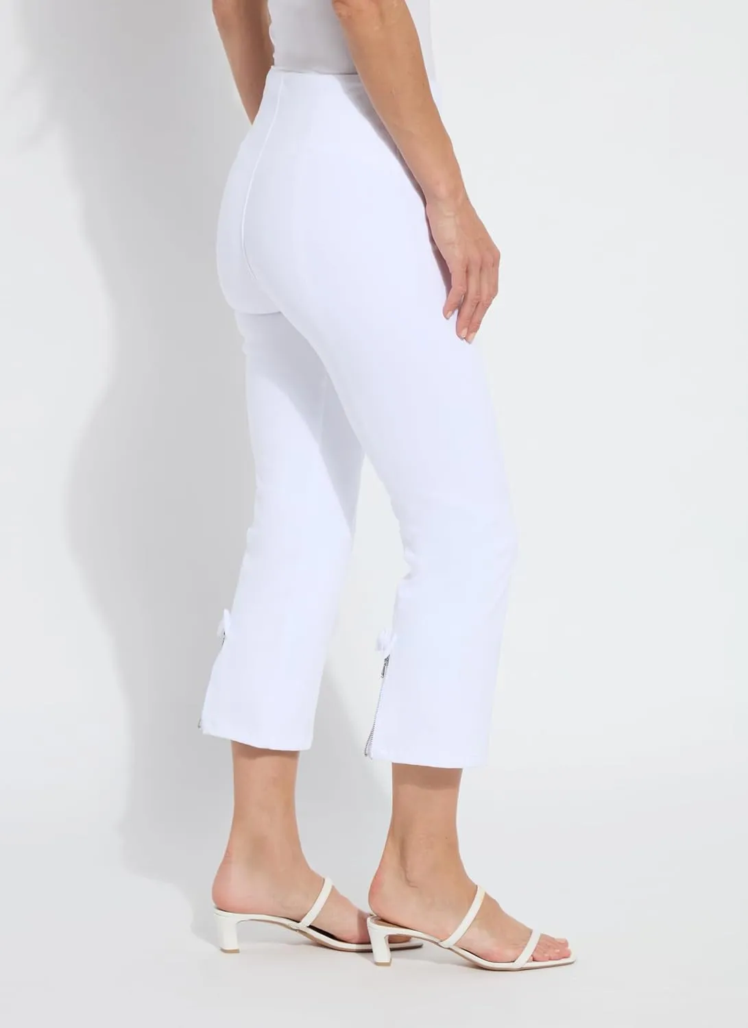 Lyssé Lizzette Bow Detail Crop Flare Denim Pants for Women