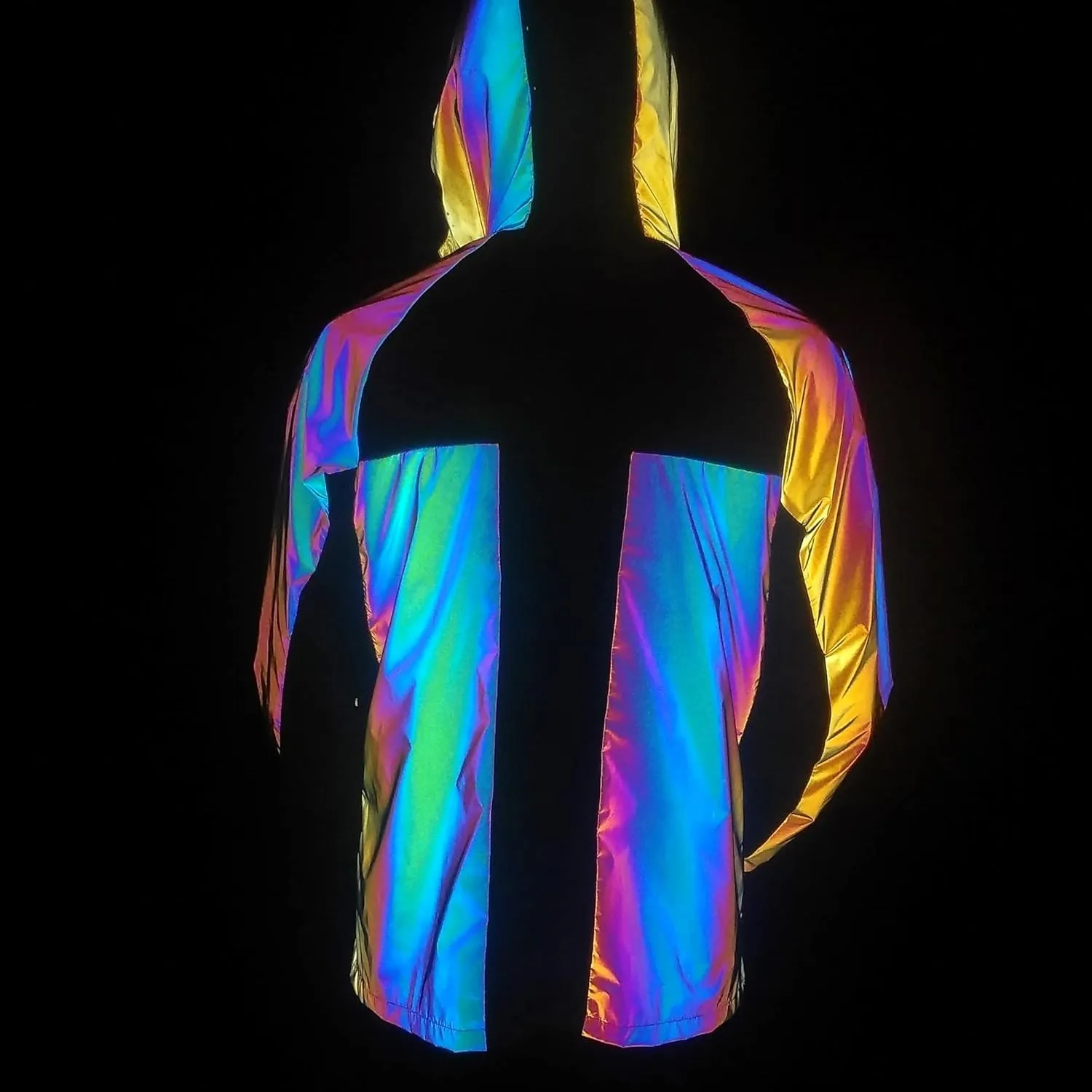 LZLRUN Full Zip Athletic Running Hooded Reflective Jackets for Men and Women Lightweight Hoodie with Safe & Rave Track Jacket