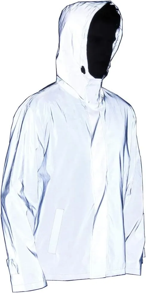 LZLRUN Mens Fully Reflective Jacket Outdoor Windbreaker Running Cycling Coat