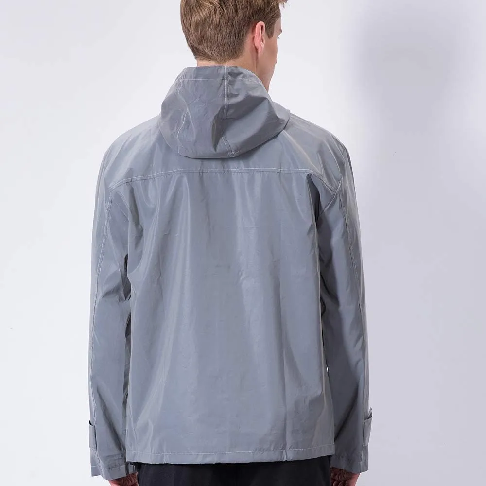 LZLRUN Mens Fully Reflective Jacket Outdoor Windbreaker Running Cycling Coat