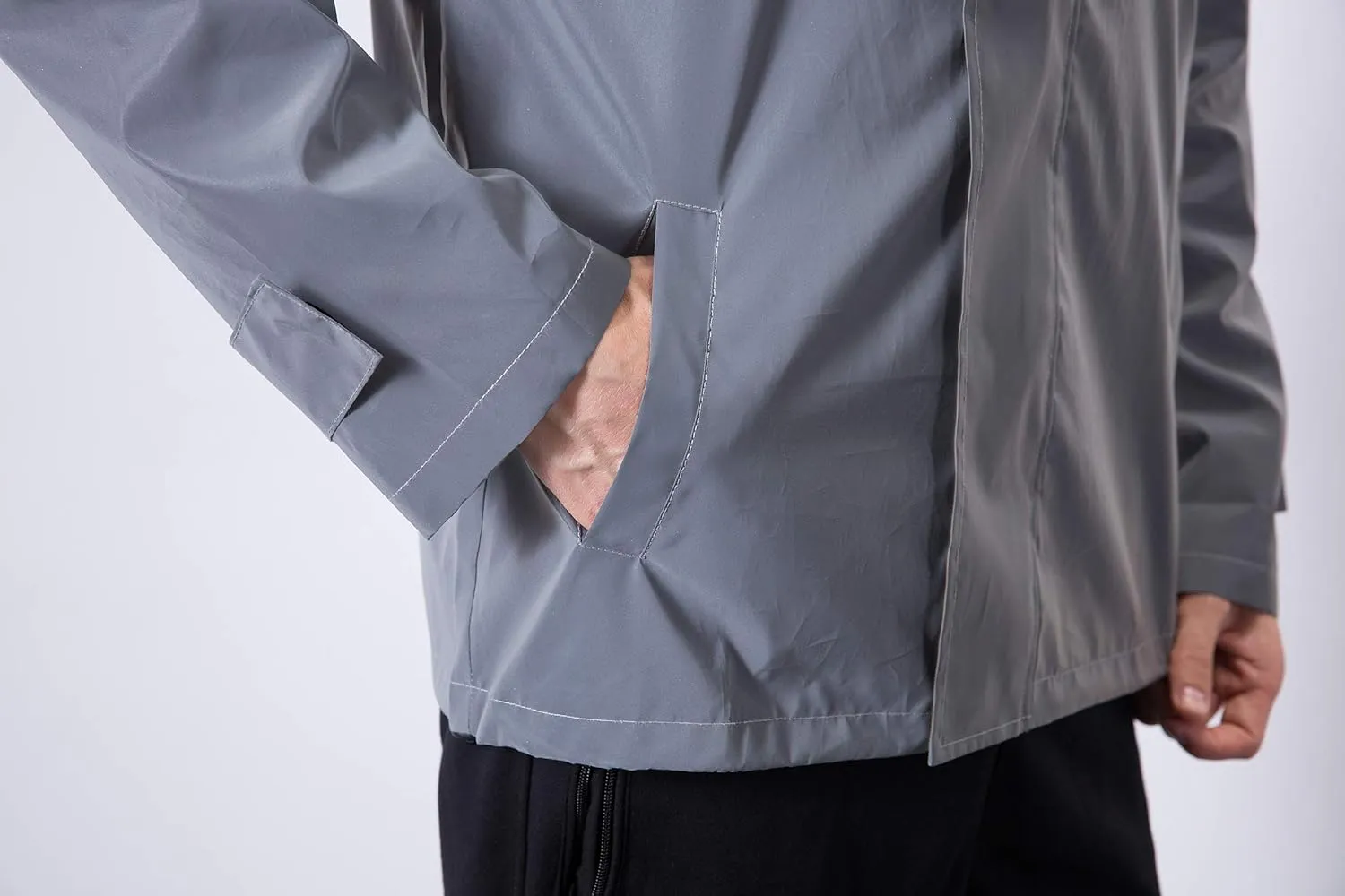 LZLRUN Mens Fully Reflective Jacket Outdoor Windbreaker Running Cycling Coat
