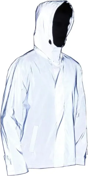 LZLRUN Mens Fully Reflective Jacket Outdoor Windbreaker Running Cycling Coat