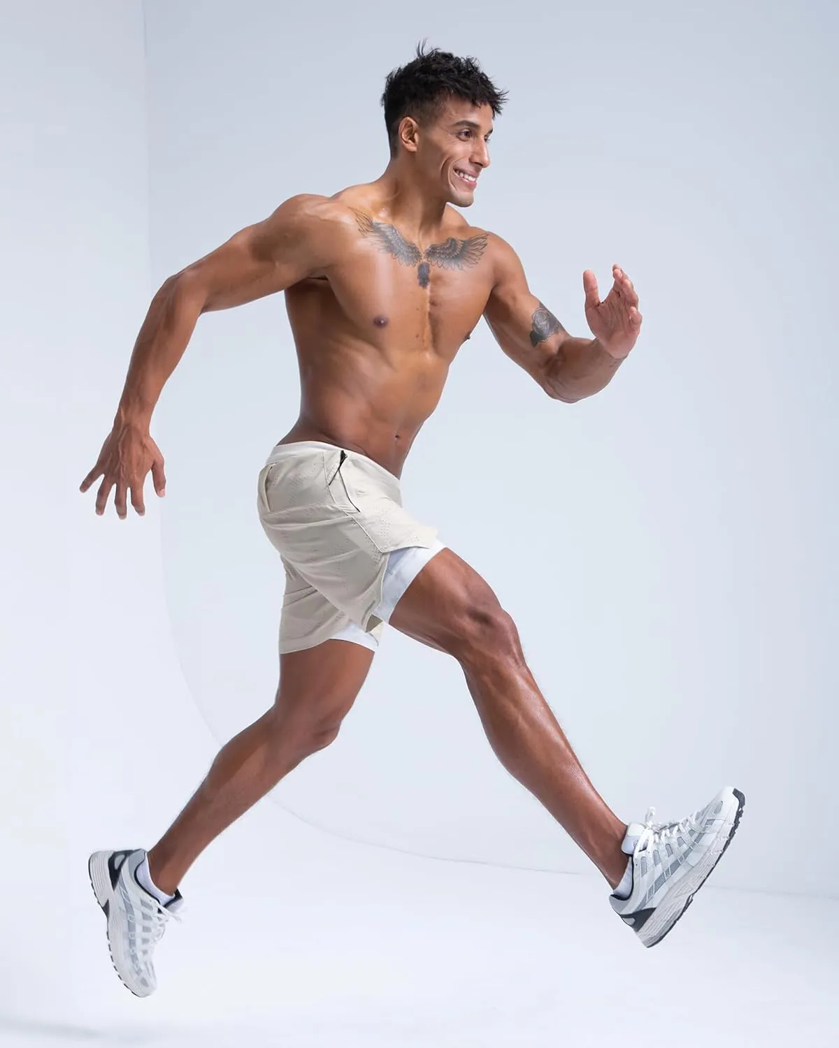maamgic Men's 2 in 1 Gym Shorts 5 Inch Athletic Tennis Shorts Stretch Workout Running Shorts with Liner