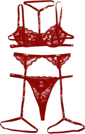 maisdgop Women Lingerie Set Sexy Lace Bow Hollow Out Bodysuit Fashion See Through Underwear Outfit Open File Erotic Bra Sets