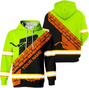 Matedecor High Visibility Hi Vis Hoodie for Men - Jobs Collection Custom Name Class 3 Reflective Safety Workwear