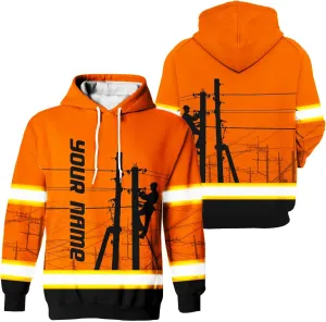 Matedecor High Visibility Hi Vis Hoodie for Men - Jobs Collection Custom Name Class 3 Reflective Safety Workwear