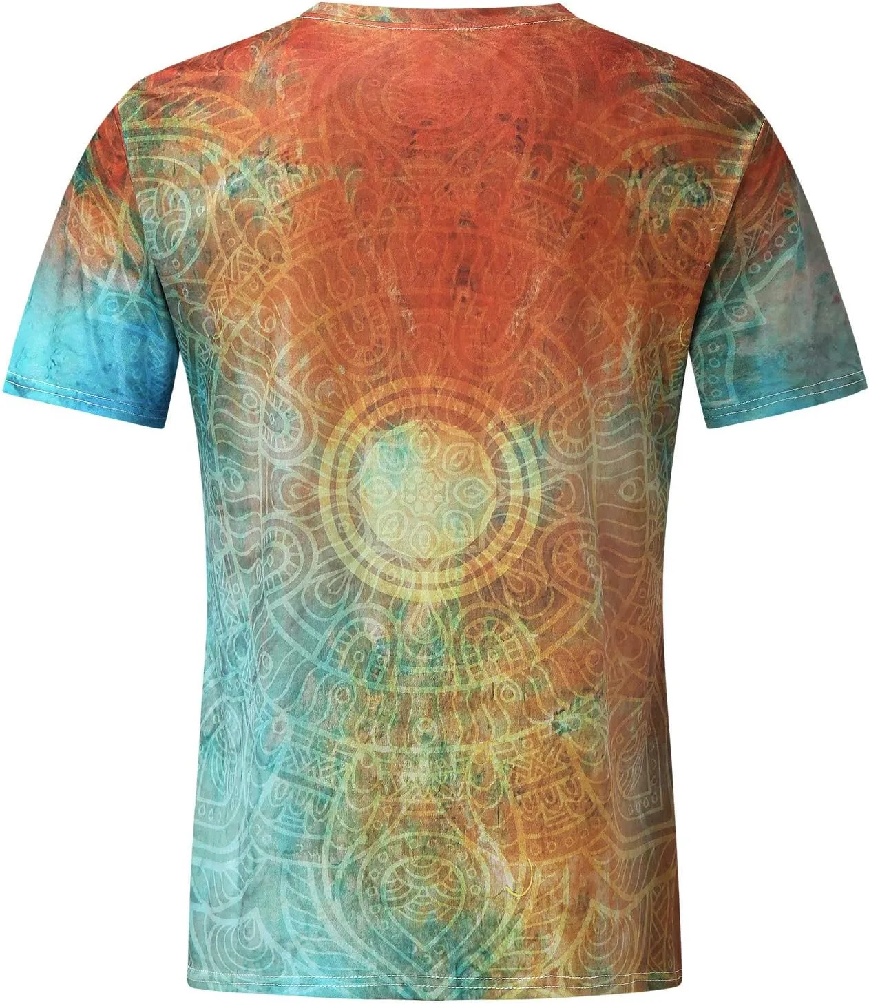 Mens 3D Printed T-Shirt Aloha Hipster Hip Hop Pullover Tees Workout Colour Block Gym Muscle Top Vintage Blouse