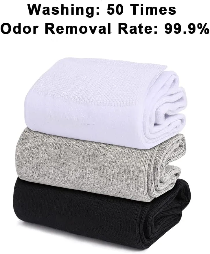 Men's and Women's Anti Odor Sweat Wicking Seamless Quarter Dress Socks