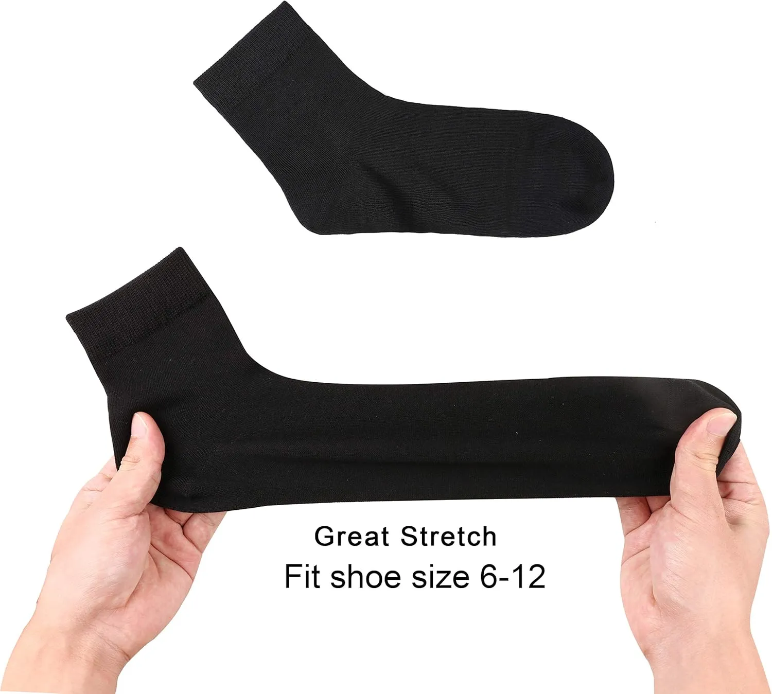 Men's and Women's Anti Odor Sweat Wicking Seamless Quarter Dress Socks
