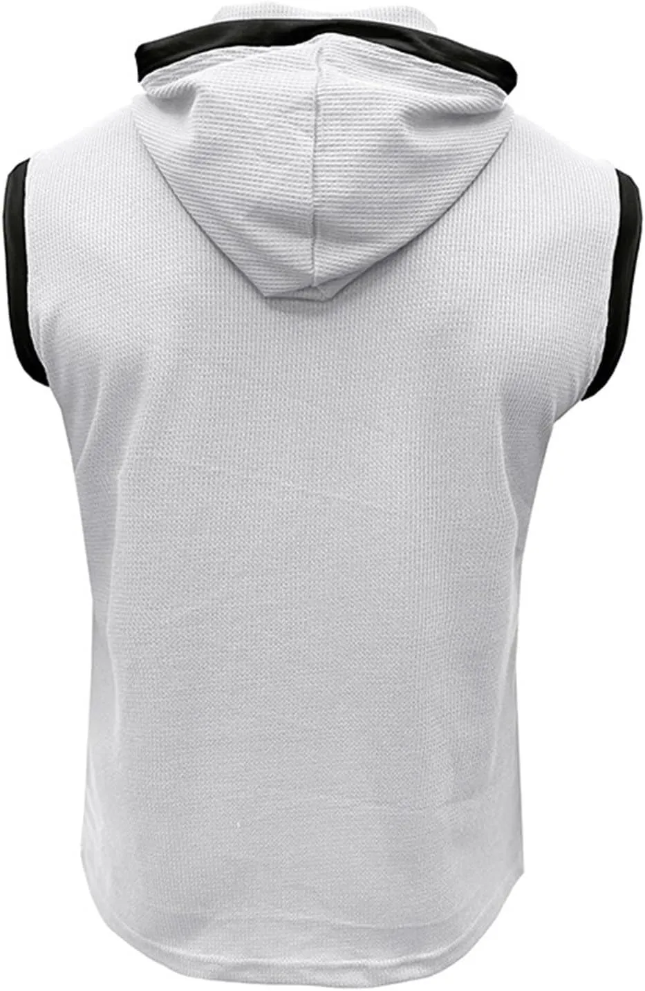 Men's Hooded Tank Tops Workout Sleeveless Hoodies Tee Shirt Muscle Athletic Gym Running Beach Tanks for Men Quick Dry