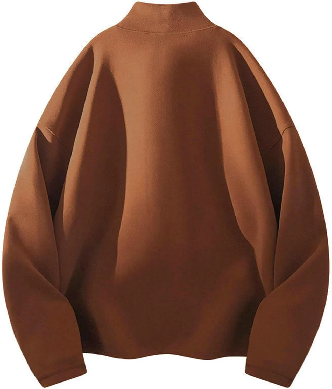 Men's Oversize Mock Turtleneck Sweater Long Sleeve Half Neck Pullover Thermal Loose Casual Solid Pullover Sweatshirt