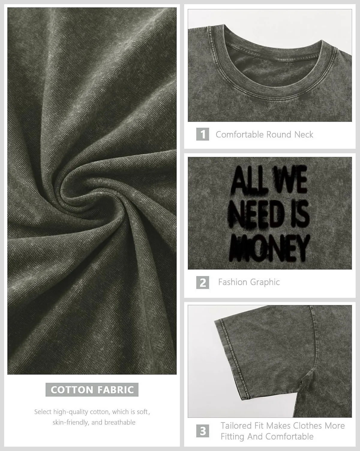 Mens Oversized Graphic Tees Streetwear Baggy Shirts Y2k Vintage Acid Wash Cotton Tshirt Harajuku Grunge Shirt Men