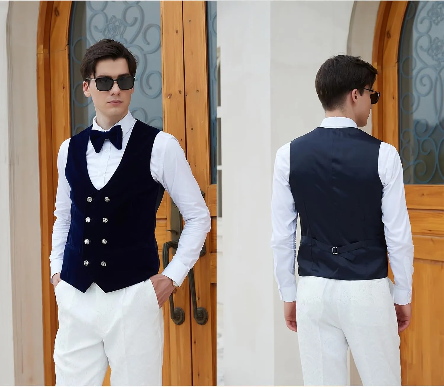 Men's Paisley Jacquard Tuxedo, One Button Shawl Lapel 3 Piece Suit