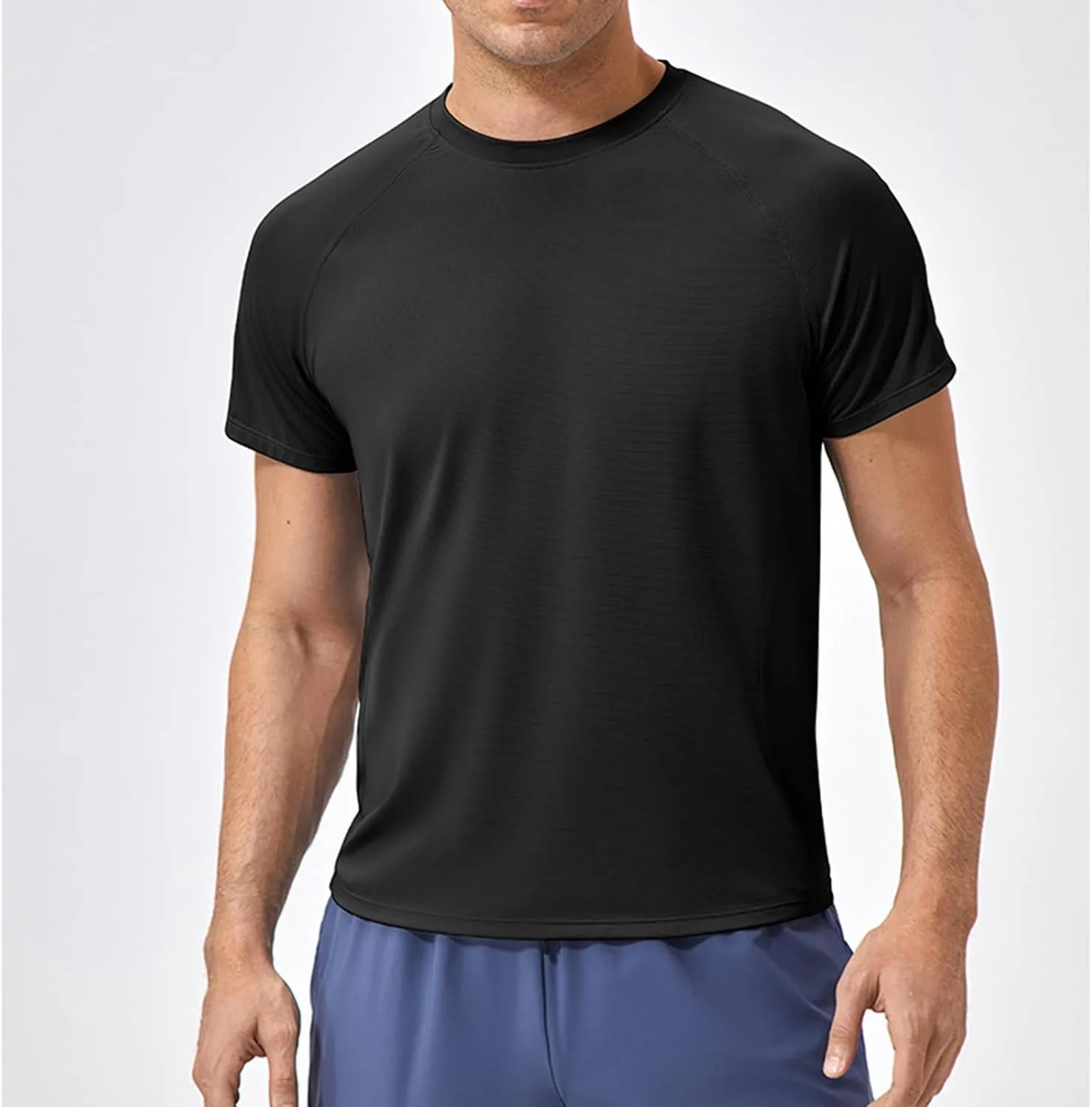 Mens Short Sleeve Athletic Shirts Sun Uv Protection Rash Guard Shirts Lightweight Quick Dry Gym Tee Shirt for Men