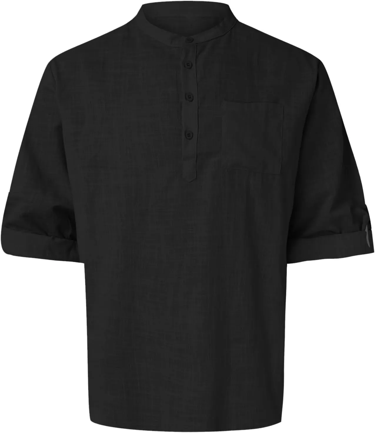 Mens Short Sleeve Button Up Shirts Linen Cotton Beach Tops Spread Collar Plain 2024 Summer T Shirt Hawaiian Vacation Shirts
