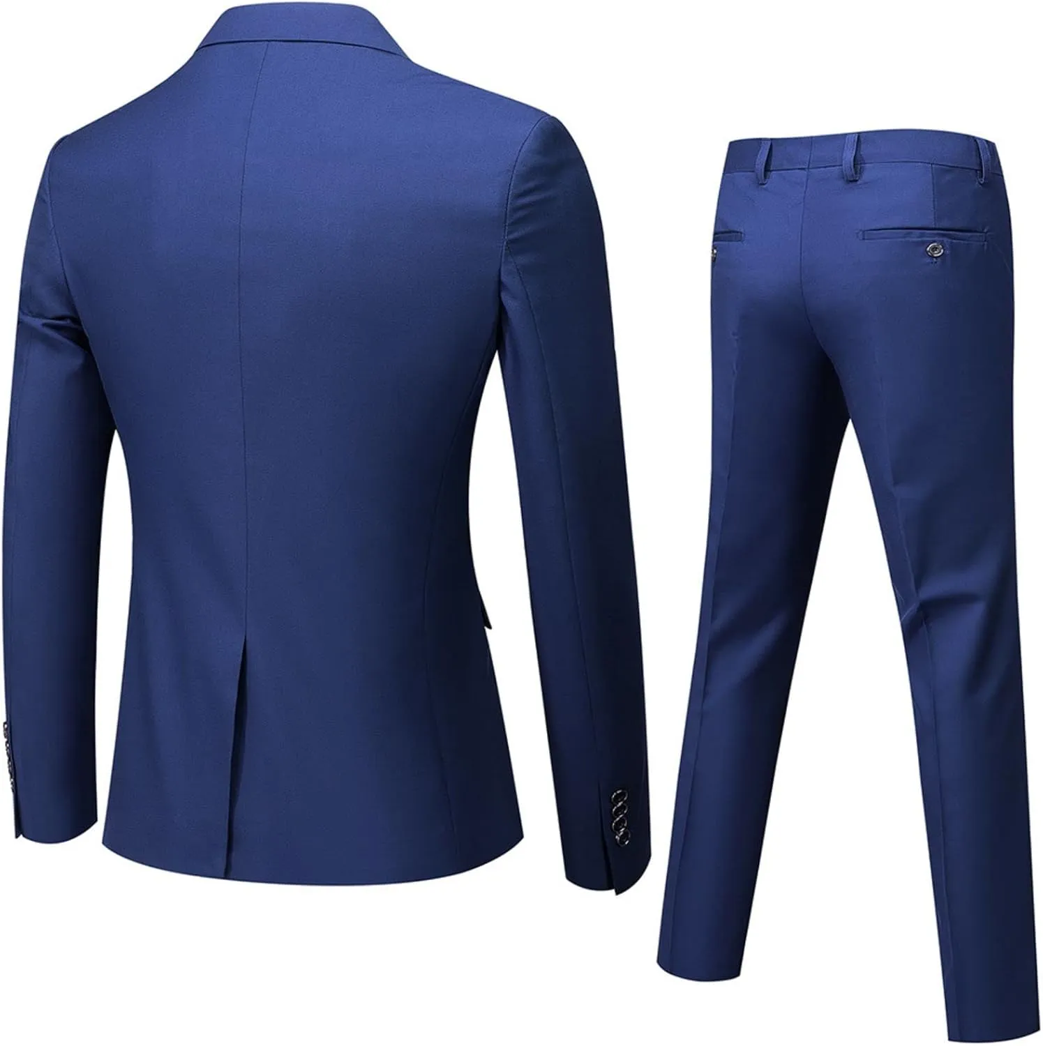 Men's Slim Fit 3 Pieces Suit Button Blazer Set Jacket Vest & Pants Dress Business Suit Formal Wedding Prom Tuxedo Suits
