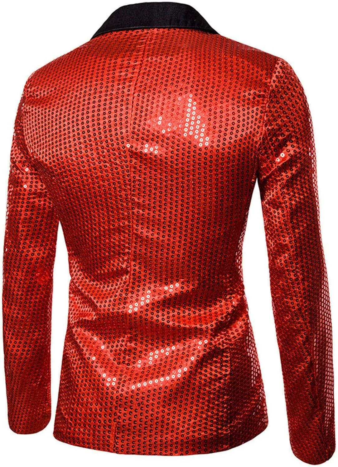 Mens Slim Fit Casual Blazer Sport Coat Sequin Party Wedding Blazer Jacket Lightweight Business Jackets Suit Jackets