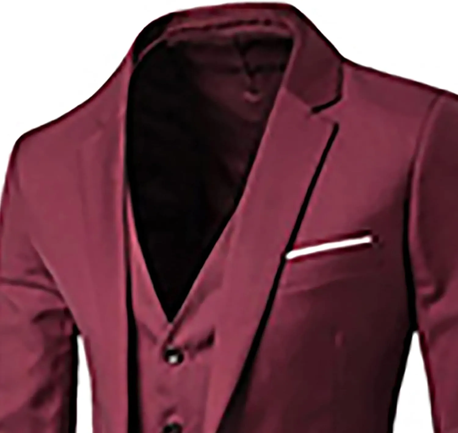 Men’s Suit 2-Piece Blazer Dress Business Tuxedo Slim Fit One Button Coat Jacket & Pants Set for Wedding Party