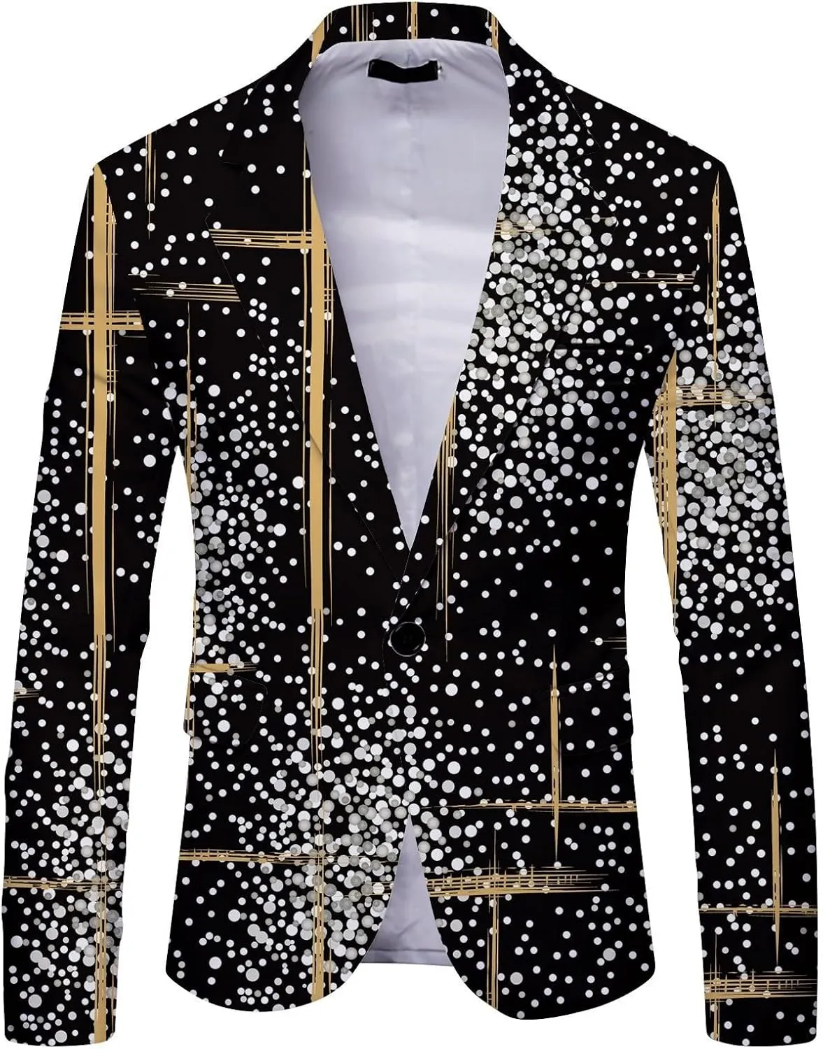 Mens Suit Blazer Jacket Sports Coats Printed Casual Suits Blazer Jackets Lightweight Daily Business Party Sports Coats