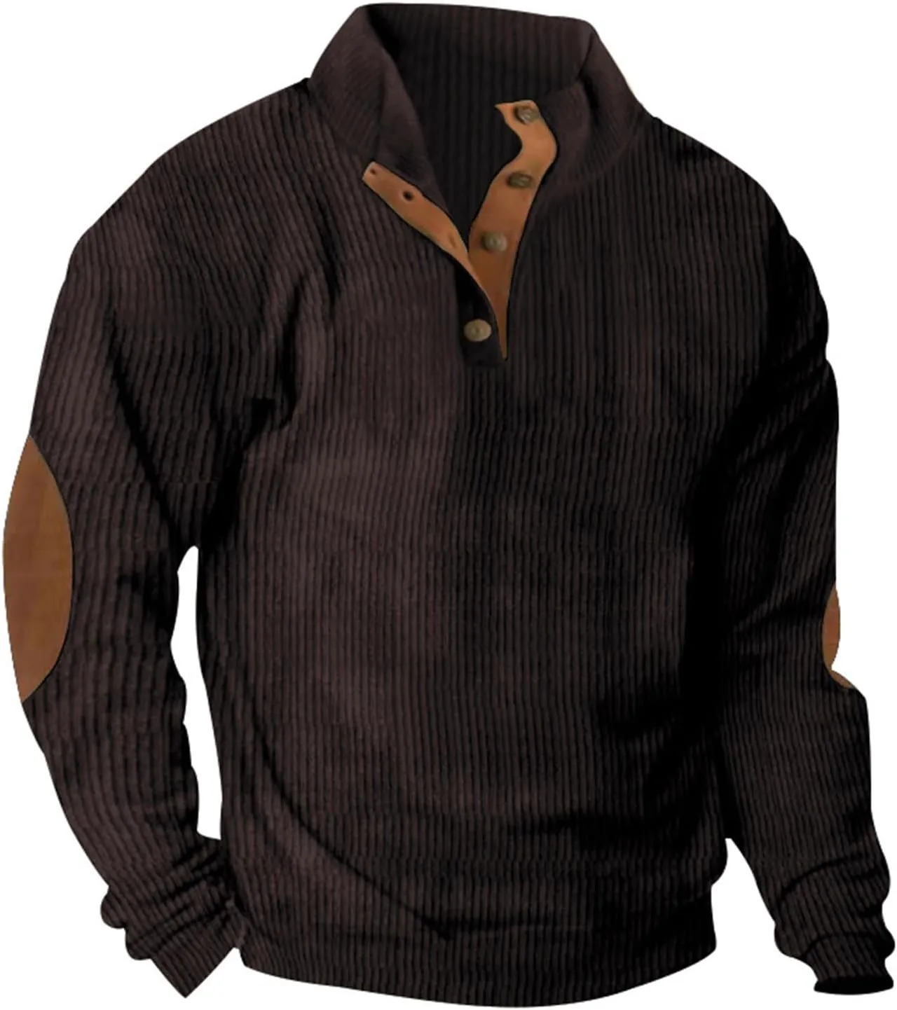 Mens Sweatshirt 1/4 Button Stand Collar Long Sleeve Comfort Color Sweatshirts Men's Sweatshirts No Hood Mens Pullover Shirts