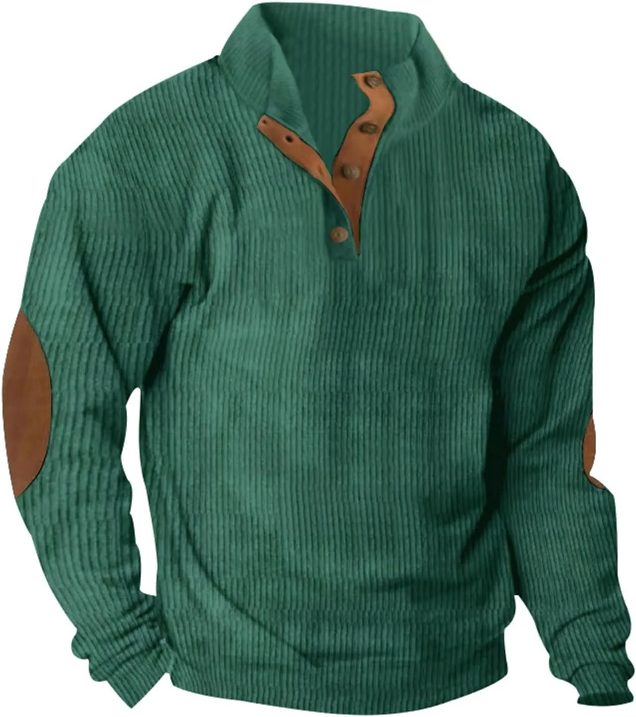 Mens Sweatshirt 1/4 Button Stand Collar Long Sleeve Comfort Color Sweatshirts Men's Sweatshirts No Hood Mens Pullover Shirts