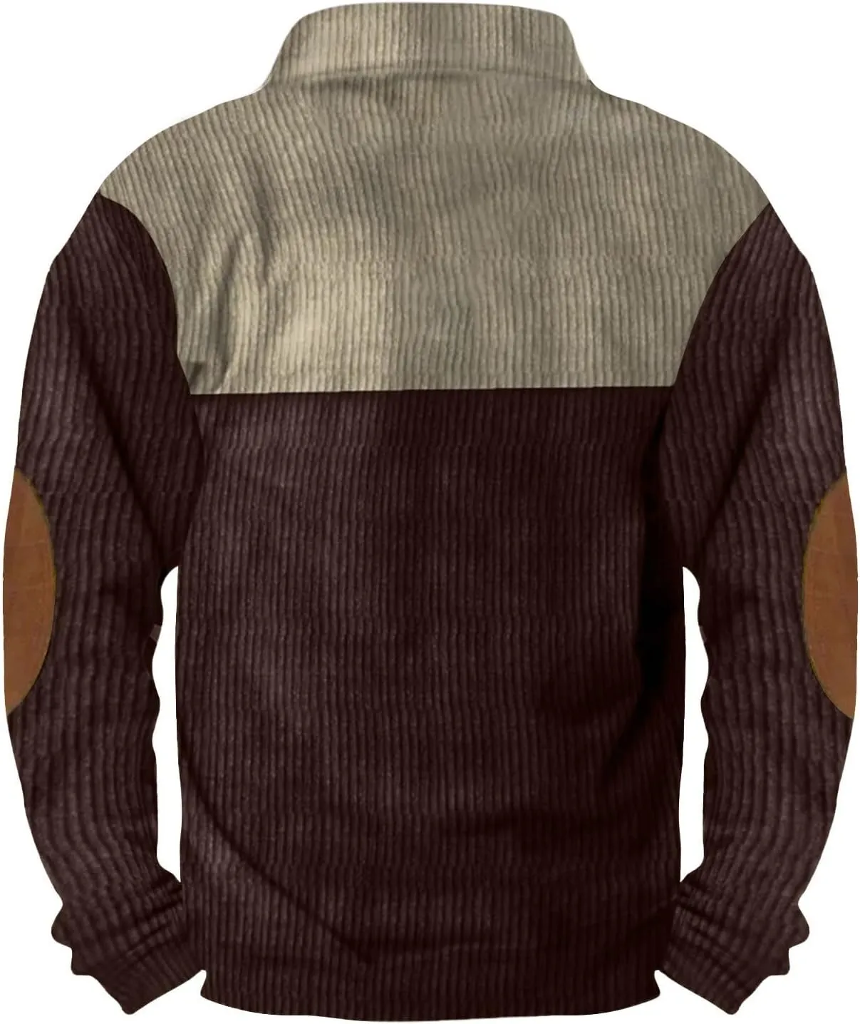 Mens Sweatshirt 1/4 Button Stand Collar Long Sleeve Men's Sweatshirts No Hood Comfort Color Sweatshirts