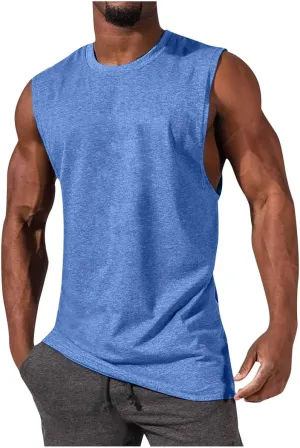 Mens Tank Tops,Sleeveless Muscle T Shirts for Men's Fitness,Quick Dry Gym Tank Top for Men Athletic Bodybuilding Shirt Tees