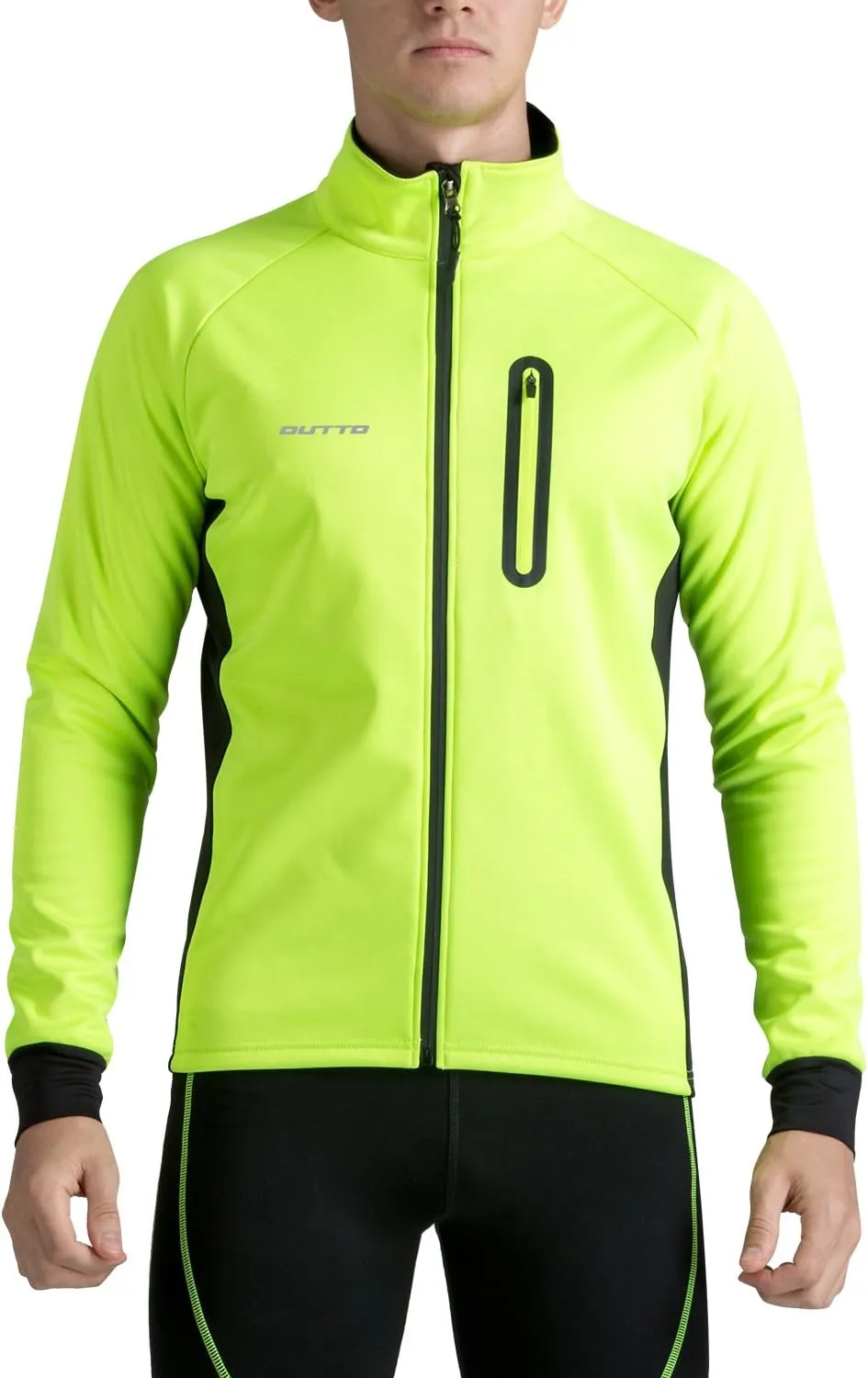 Mens Winter Cycling Jacket Reflective Water Resistant