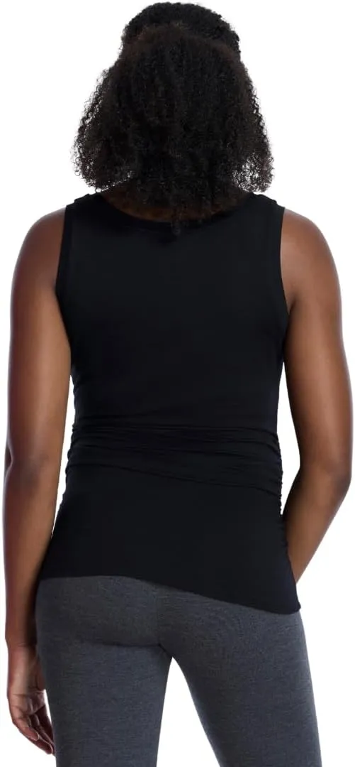 Motherhood Maternity Women's Side Ruched Scoop Neck Pregnancy Tank Top
