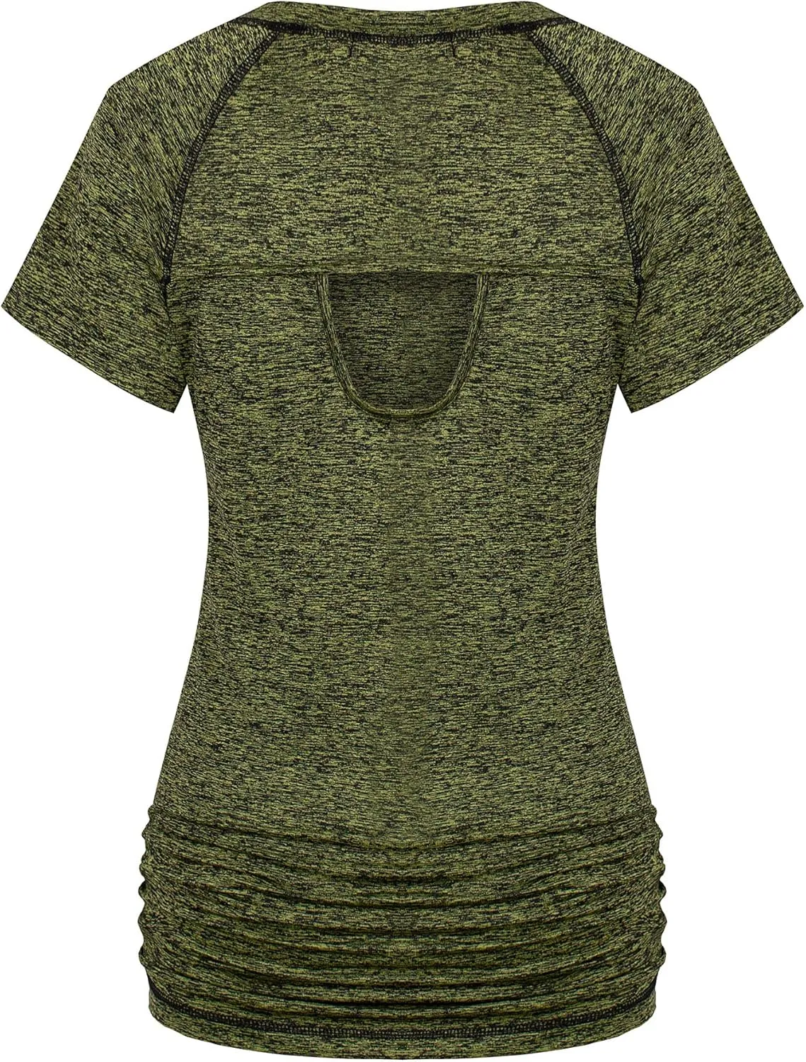 Ninedaily Womens Workout Top Running Yoga Shirt Summer Short Sleeve Casual Tunic