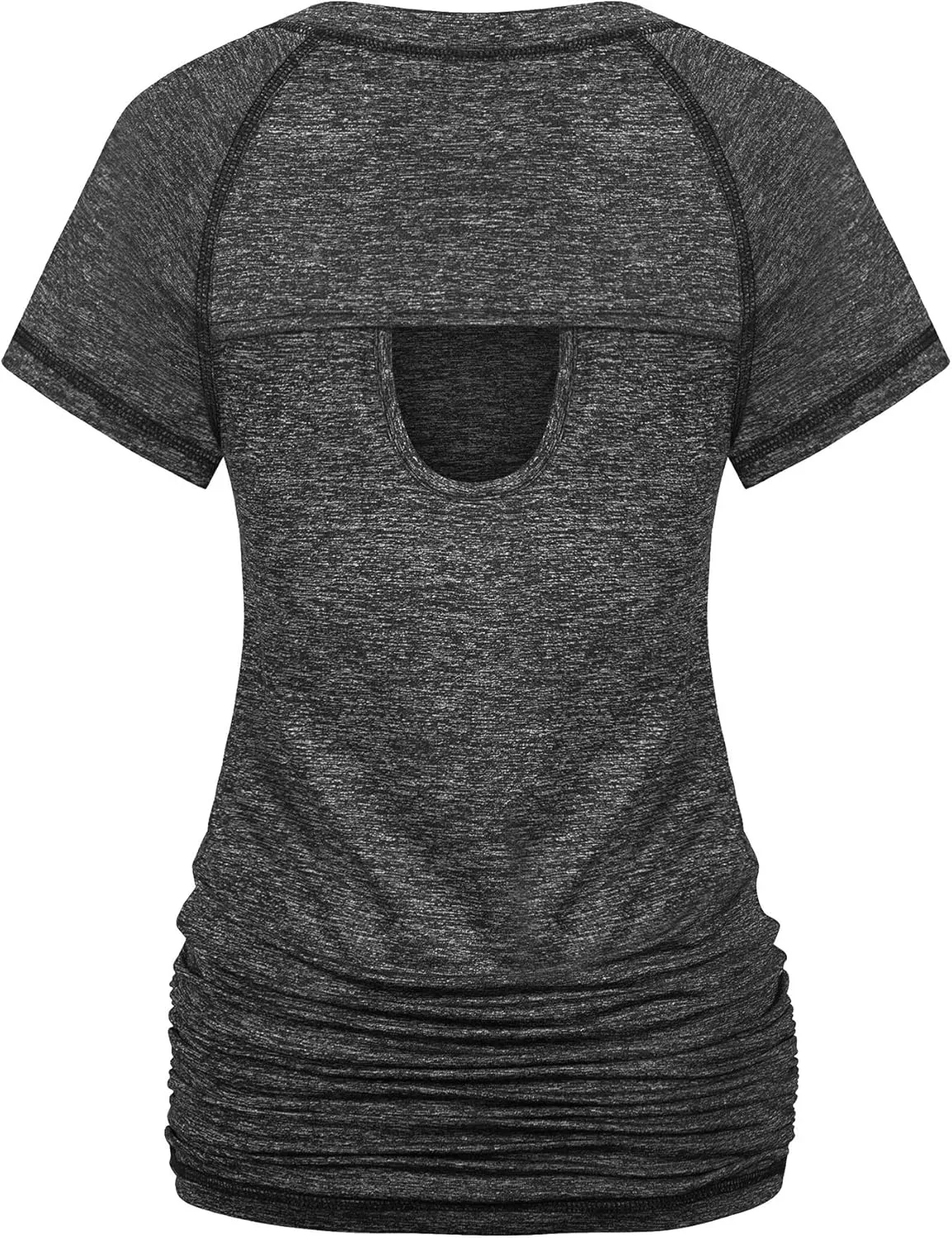 Ninedaily Womens Workout Top Running Yoga Shirt Summer Short Sleeve Casual Tunic