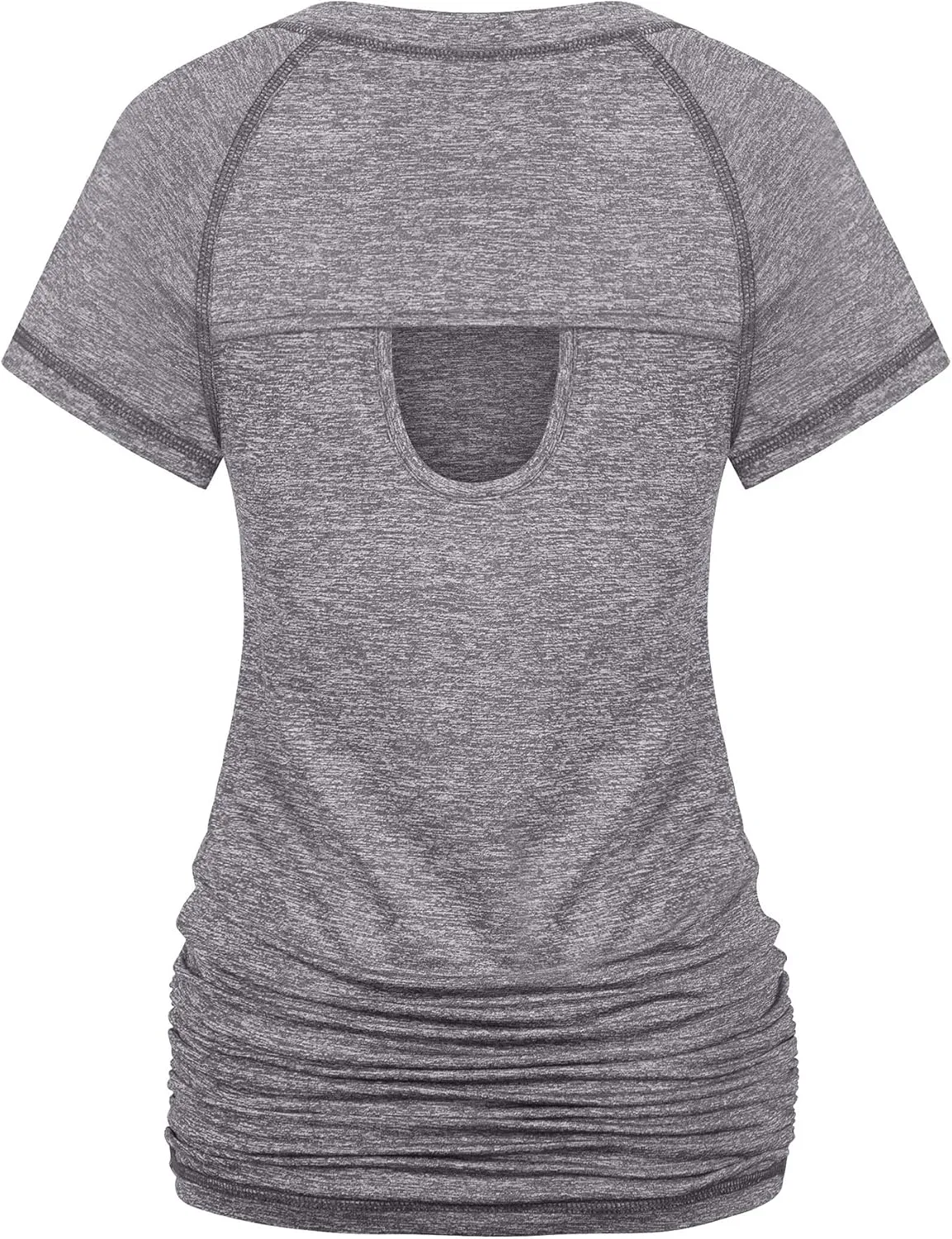Ninedaily Womens Workout Top Running Yoga Shirt Summer Short Sleeve Casual Tunic