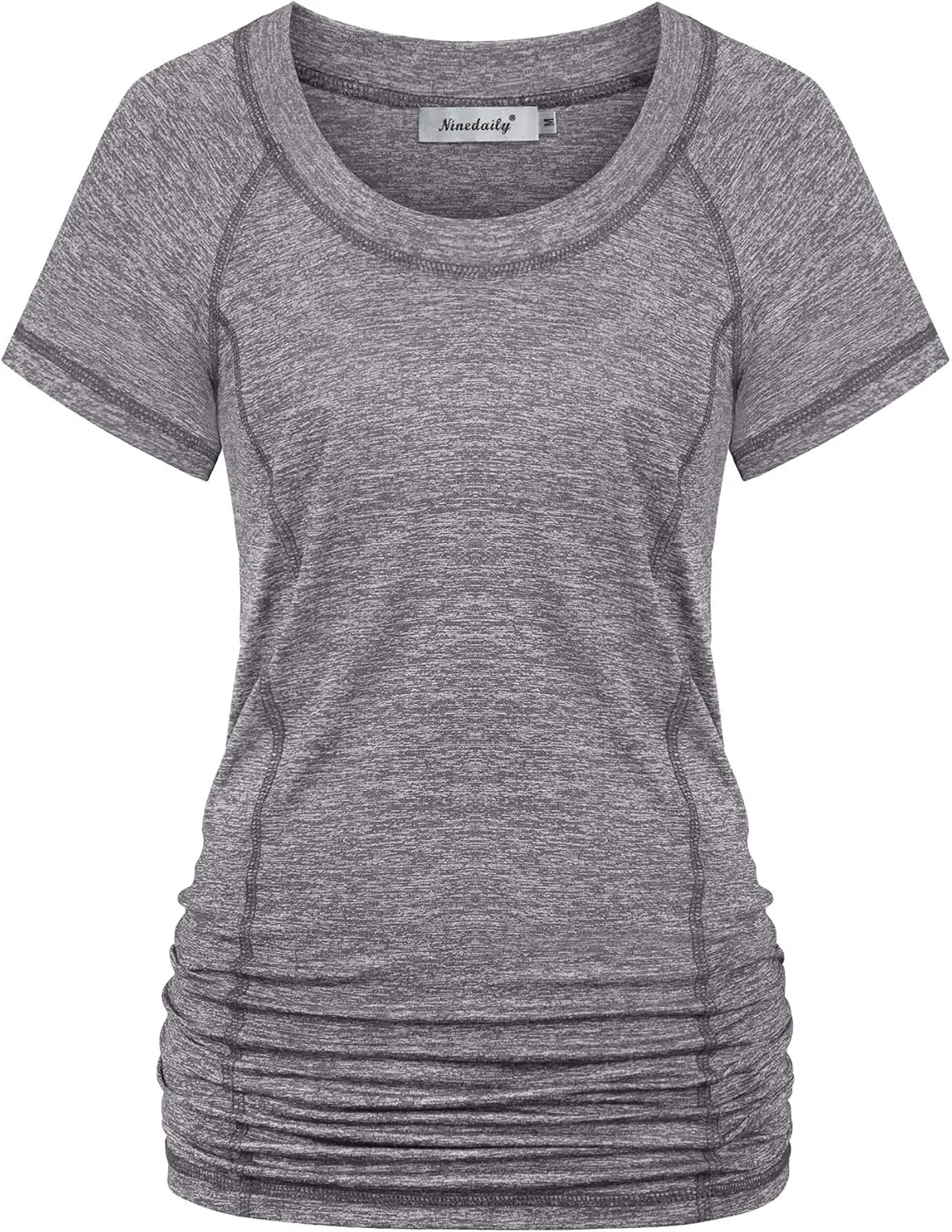 Ninedaily Womens Workout Top Running Yoga Shirt Summer Short Sleeve Casual Tunic