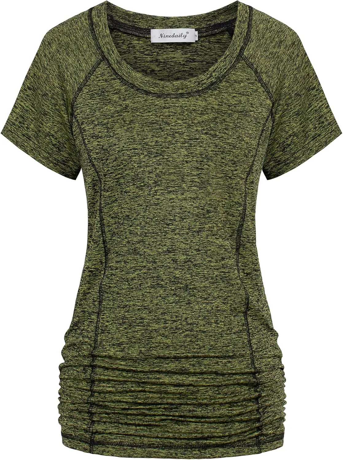 Ninedaily Womens Workout Top Running Yoga Shirt Summer Short Sleeve Casual Tunic