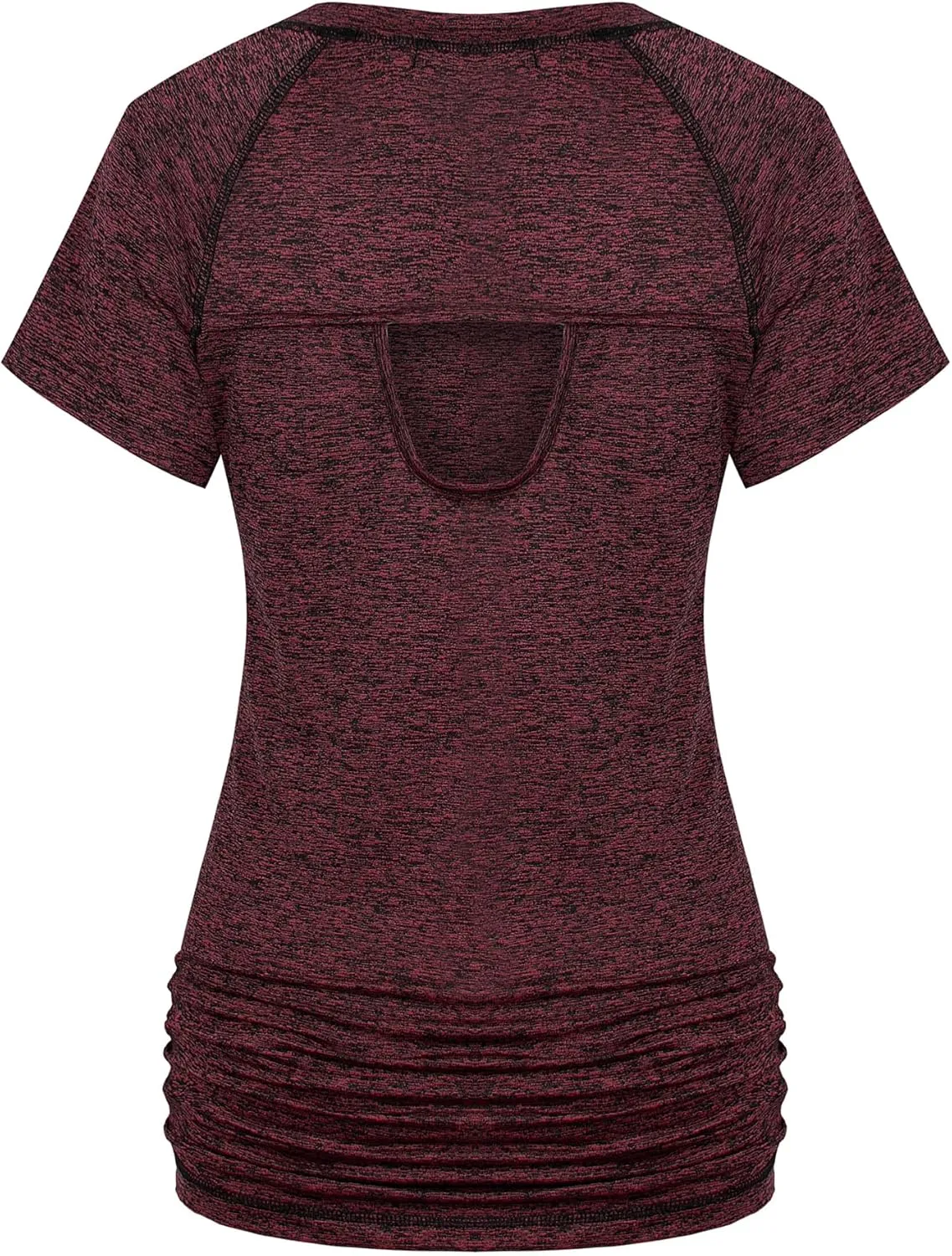 Ninedaily Womens Workout Top Running Yoga Shirt Summer Short Sleeve Casual Tunic