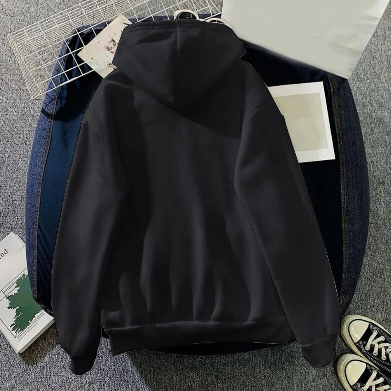 Oversized Sweatshirt For Womens Graphic Butterfly Print Fall Casual Hoodie Drawstring Sweatshirt Pullover With Pockets