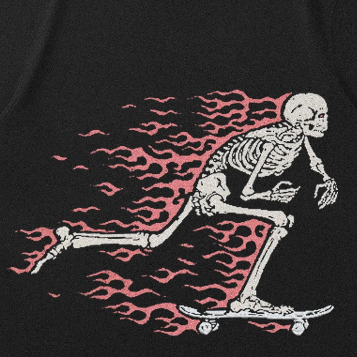 Oversized Tshirts Y2K Graphic Tees: Flame Skull Print Crew Neck Heavyweight Shirts Streetwear Funny Tops for Unisex