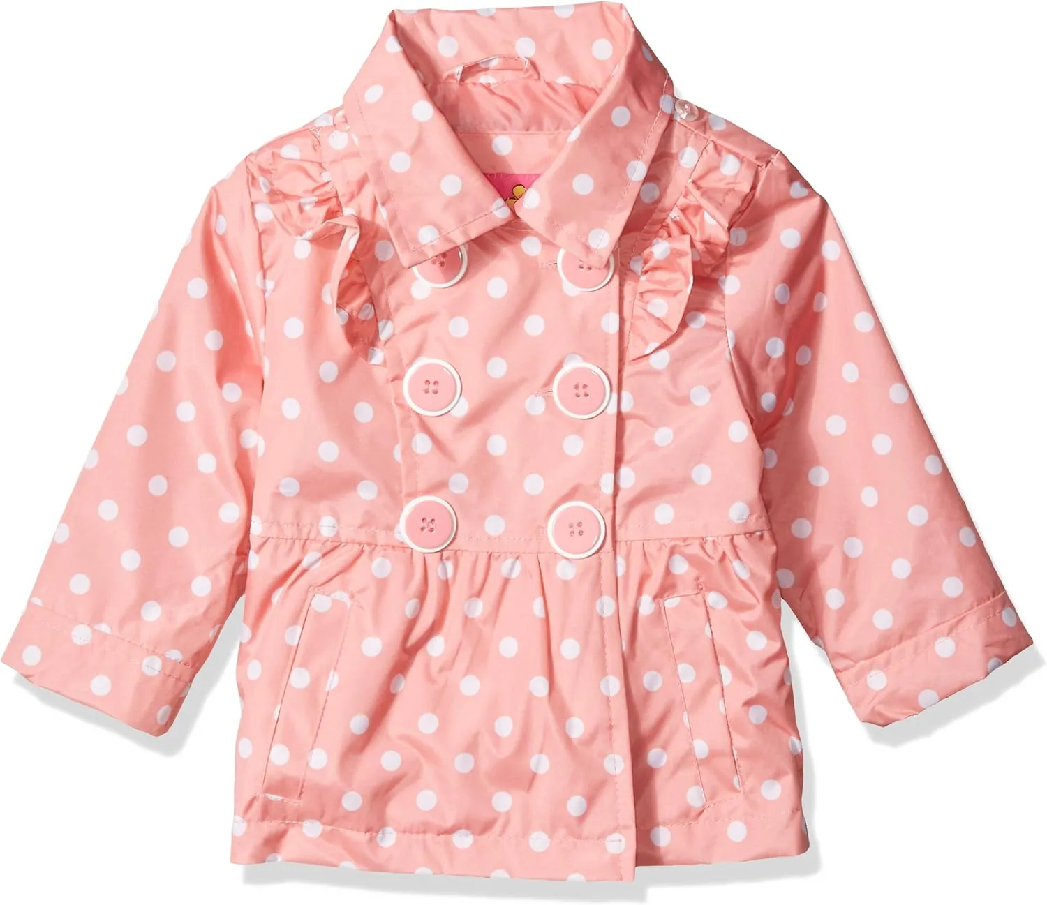Pink Platinum Baby Girls Ruffled Trench Coat