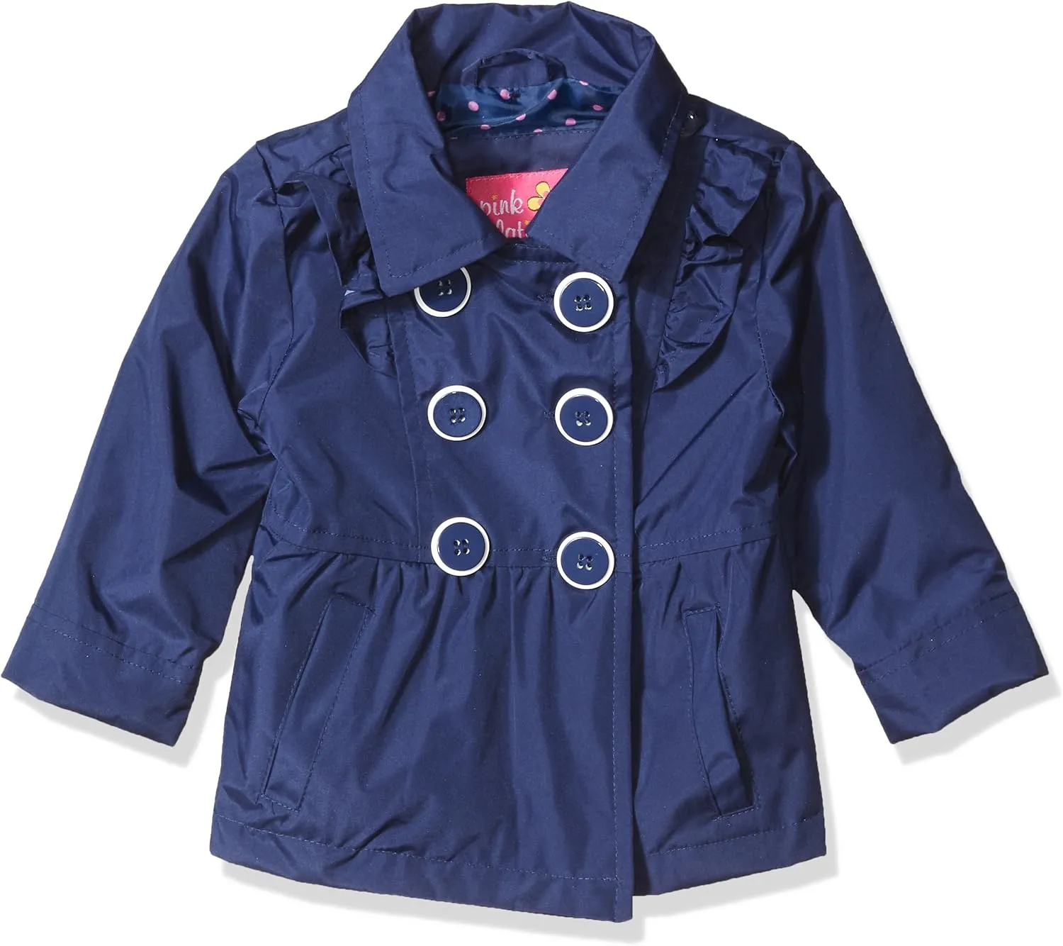 Pink Platinum Baby Girls Ruffled Trench Coat