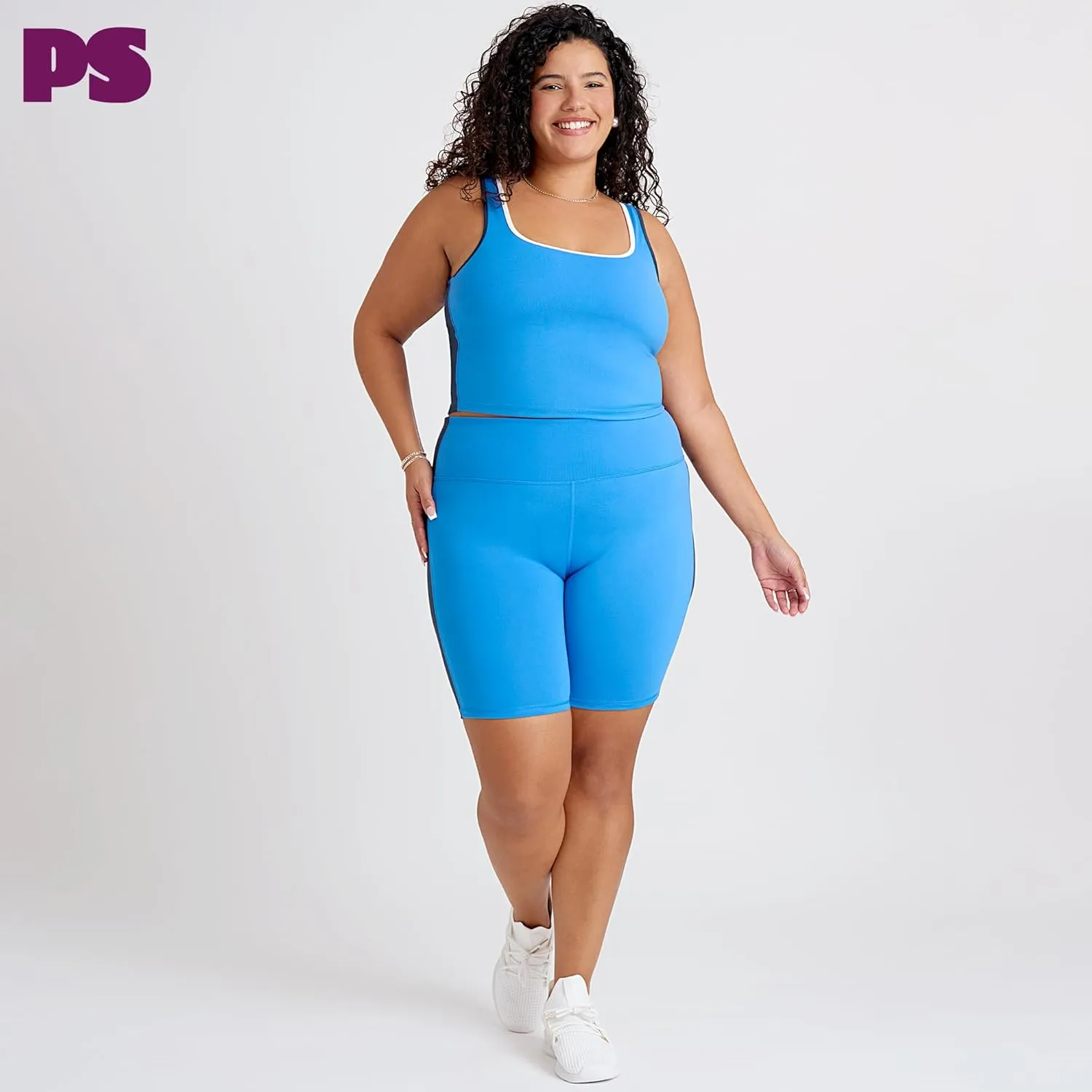 POPSUGAR PS Biker Shorts Women 8.5" Workout Shorts Women with Pockets High Waisted Yoga Running Gym Spandex Shorts