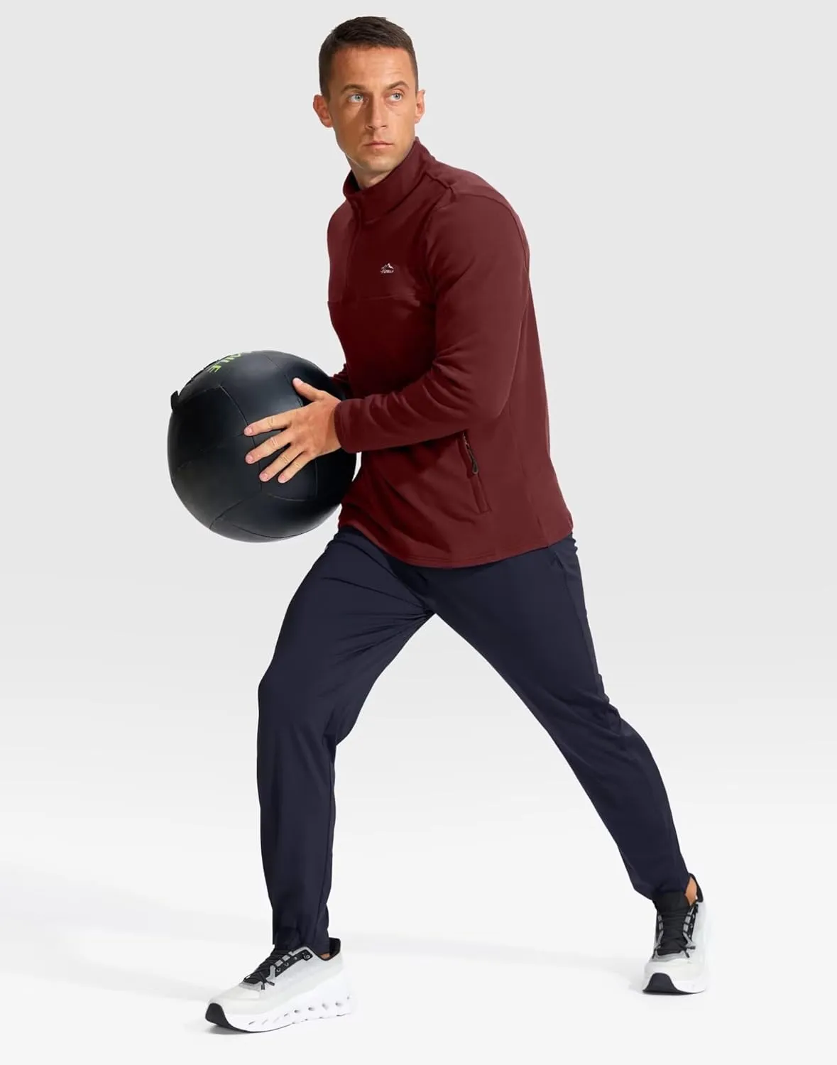 Pudolla Men's 1/4 Zip Pullover Sweatshirts Fleece Warm Soft Sweatshirts with Pockets for Running Athletic Workout Golf