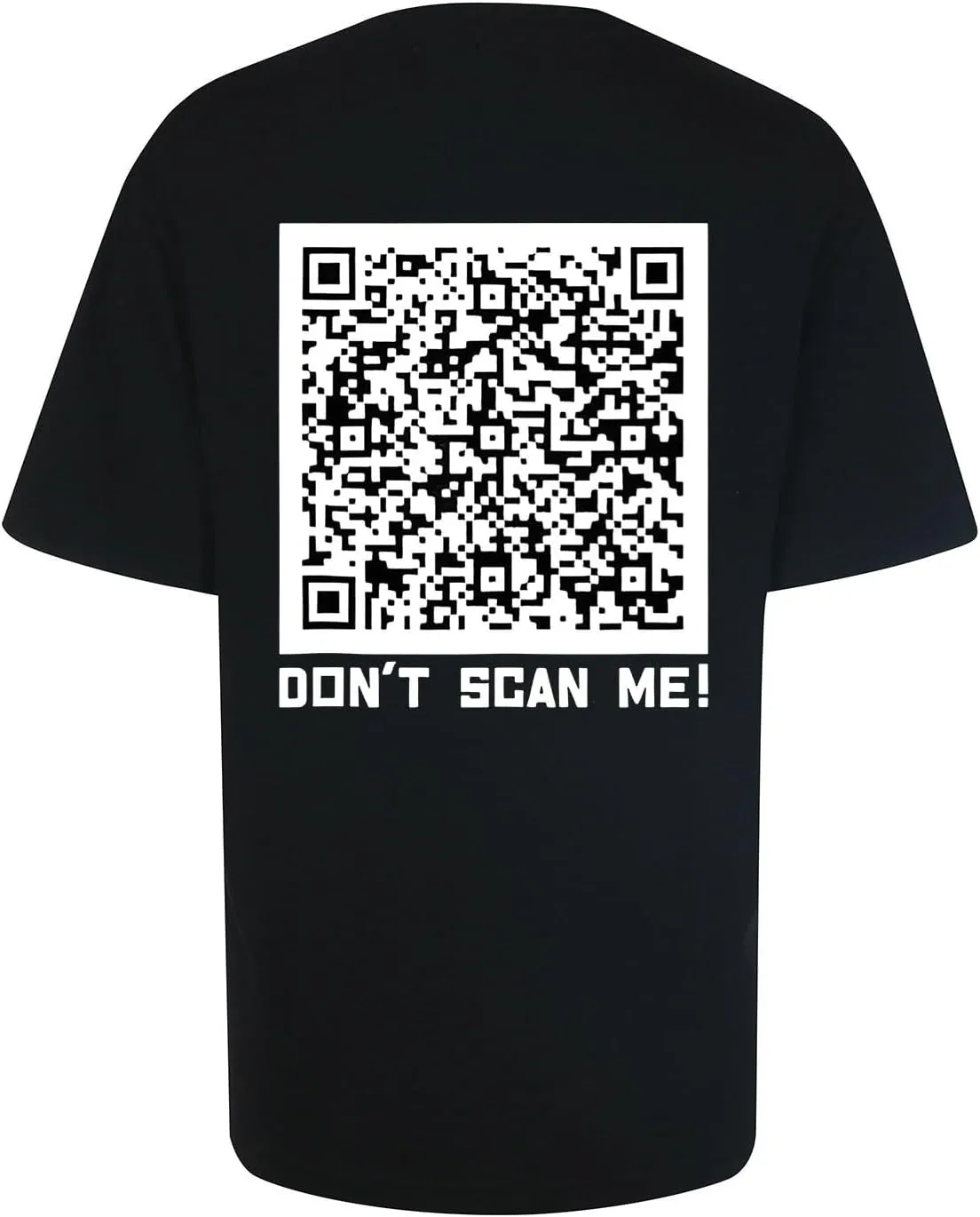 QR Code Shirts for Women Oversized Casual Crewneck Shorts Sleeve Pullover Tops Scan for A Fun Message T-Shirt