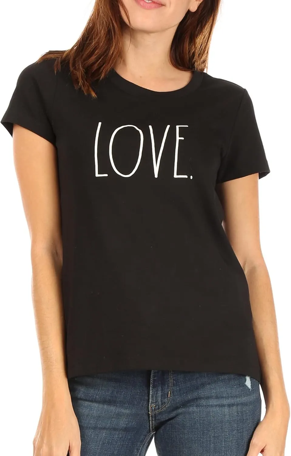 Rae Dunn Graphic Tees for Women, Crewneck Cotton Polyester Short Sleeve T-Shirt, Summer Tops for Women