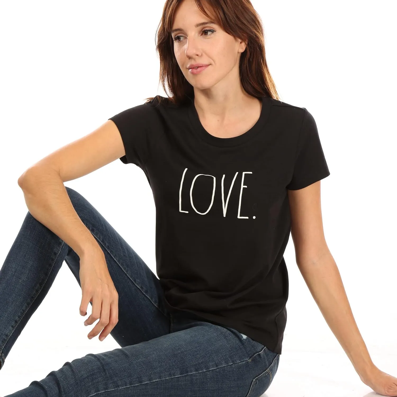 Rae Dunn Graphic Tees for Women, Crewneck Cotton Polyester Short Sleeve T-Shirt, Summer Tops for Women