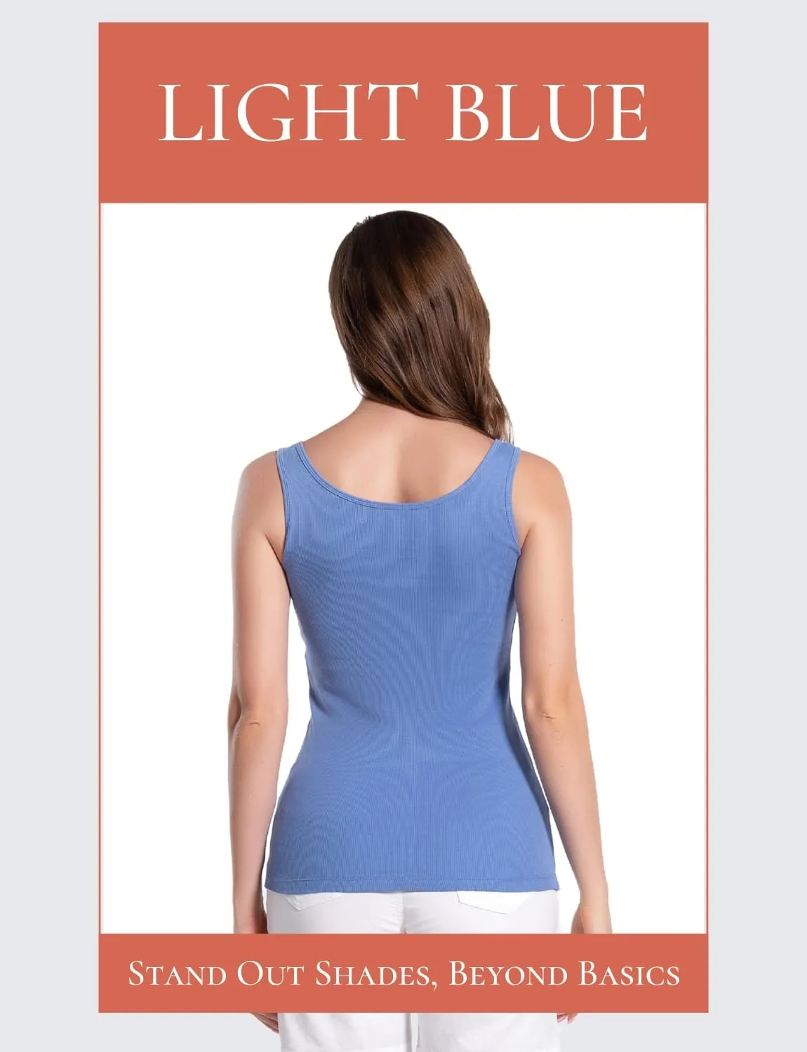 RASPBERRY PUDDING Cotton Ribbed Tank Tops for Women Slim Fit Scoop Neck