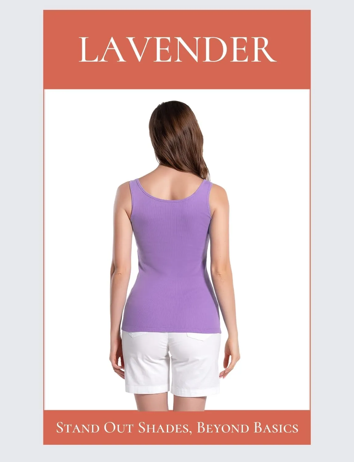 RASPBERRY PUDDING Cotton Ribbed Tank Tops for Women Slim Fit Scoop Neck