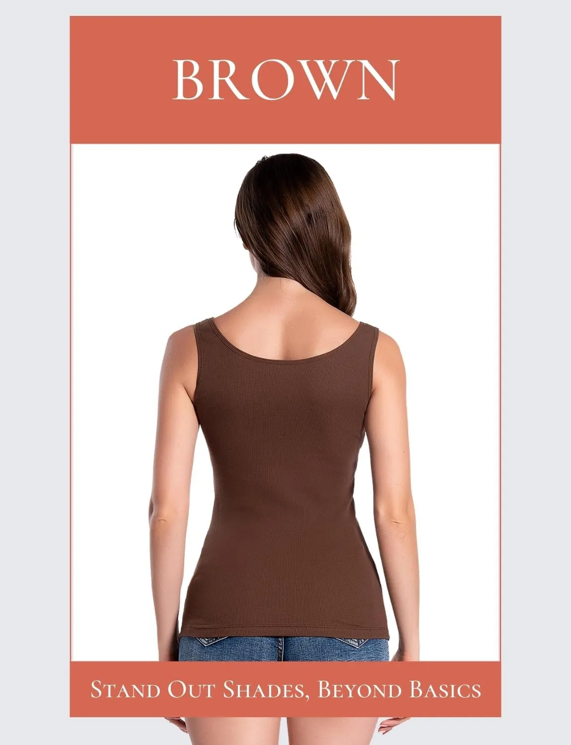 RASPBERRY PUDDING Cotton Ribbed Tank Tops for Women Slim Fit Scoop Neck