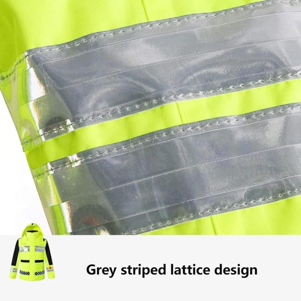 Reflective Gear, Adult Reflective Suit Safety Jacket Polyester High-Visibility Waterproof Overalls Outdoor Activity