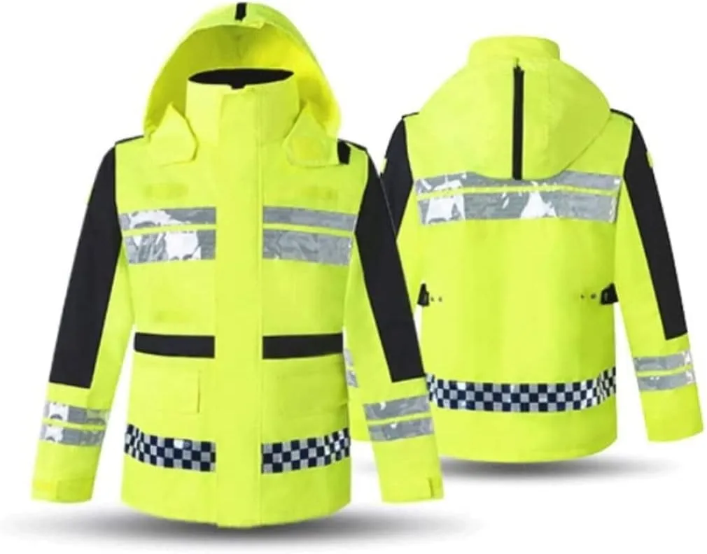 Reflective Gear, Adult Reflective Suit Safety Jacket Polyester High-Visibility Waterproof Overalls Outdoor Activity