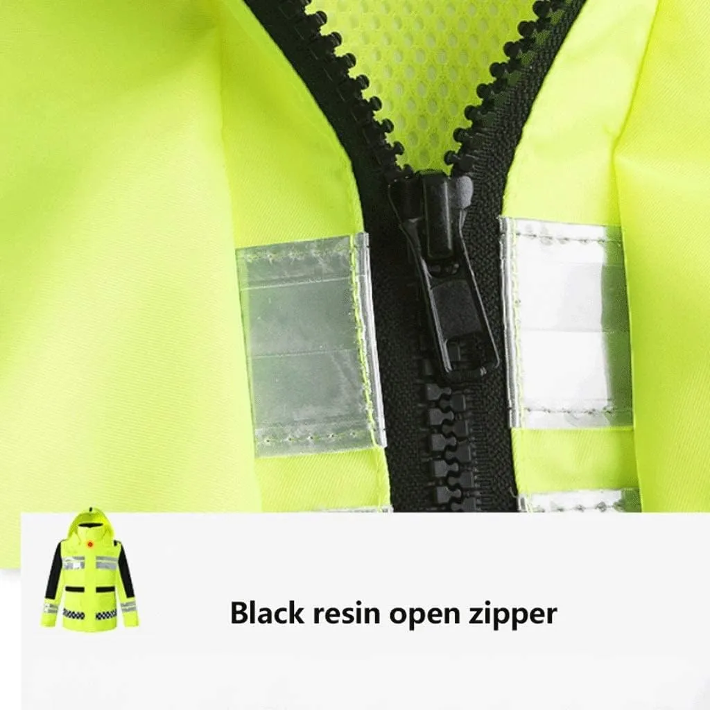 Reflective Gear, Adult Reflective Suit Safety Jacket Polyester High-Visibility Waterproof Overalls Outdoor Activity